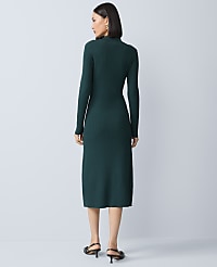Ribbed Button Sweater Dress carousel Product Image 2