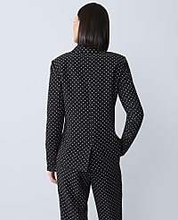 The Petite Hutton Blazer in Dotted Crepe carousel Product Image 2
