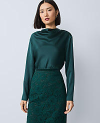 Asymmetric Satin Top carousel Product Image 1