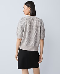 Shimmer Cable Sweater Tee carousel Product Image 2