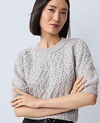 Shimmer Cable Sweater Tee carousel Product Image 1