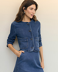 Weekend Crew Neck Denim Jacket carousel Product Image 3