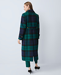 Plaid Fitted Double Breasted Coat carousel Product Image 2