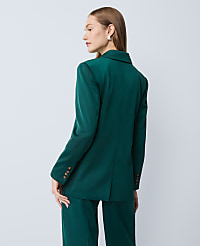 The Fitted Long Blazer in Satin carousel Product Image 2