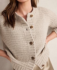 Haven Well Within Merino Wool Cashmere Link Stitch Cardigan carousel Product Image 3