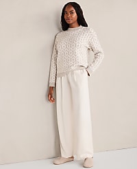 Haven Well Within Organic Cotton Blend Diamond Stitch Sweater carousel Product Image 2
