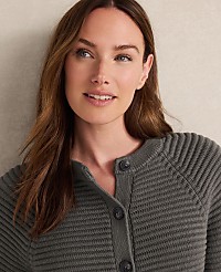 Haven Well Within Organic Cotton Horizontal Stitch Cardigan carousel Product Image 2