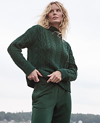 Haven Well Within Organic Cotton Cable Mock Neck Sweater carousel Product Image 2