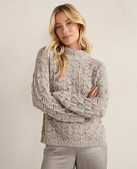 Haven Well Within Lurex Blend Pointelle Crewneck Sweater carousel Product Image 3