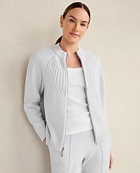 Haven Well Within Organic Cotton Blend Fair Isle Stitch Bomber carousel Product Image 2