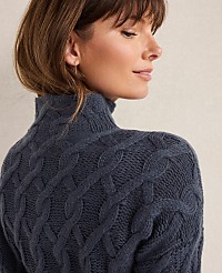 Haven Well Within Cashmere Allover Cable Mockneck Sweater carousel Product Image 2