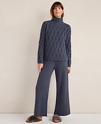 Haven Well Within Cashmere Allover Cable Mockneck Sweater carousel Product Image 3