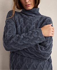 Haven Well Within Cashmere Allover Cable Mockneck Sweater carousel Product Image 4