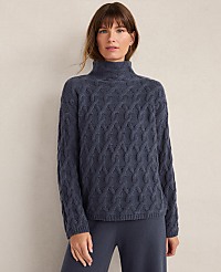 Haven Well Within Cashmere Allover Cable Mockneck Sweater carousel Product Image 1