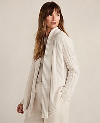 Haven Well Within Cashmere Cable Open Front Cardigan carousel Product Image 1