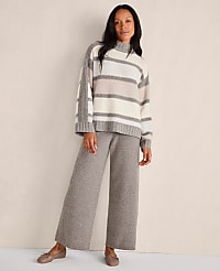 Haven Well Within Cashmere Striped Mockneck Sweater carousel Product Image 3