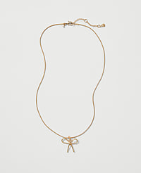 Metal Bow Pendant Necklace carousel Product Image 1