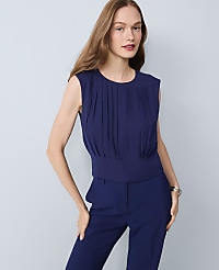 Pleated Satin Tank Top carousel Product Image 1