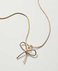 Metal Bow Pendant Necklace carousel Product Image 2