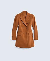 Fitted Long Double Breasted Coat carousel Product Image 6