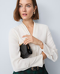 Pleat Neck Blouse carousel Product Image 1