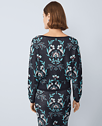 Floral Jacquard Boatneck Sweater carousel Product Image 2