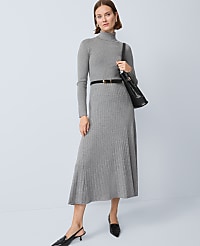 Petite Ribbed Turtleneck Sweater Dress carousel Product Image 1