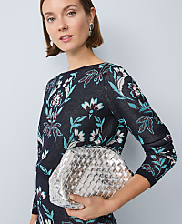 Petite Floral Jacquard Boatneck Sweater carousel Product Image 1