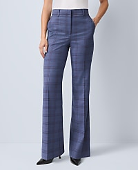 The Petite Flare Trouser in Plaid carousel Product Image 2