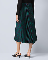 Petite Plaid Pleated Midi Skirt carousel Product Image 3