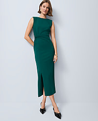Petite Crew Neck Twist Sheath Dress carousel Product Image 1