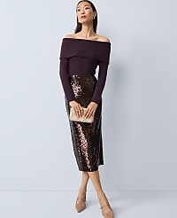Ribbed Off-The-Shoulder Sweater carousel Product Image 3