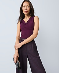 Draped Cowl Neck Top carousel Product Image 3