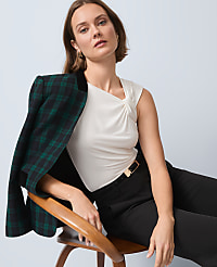 Asymmetric Twist Shoulder Top carousel Product Image 3
