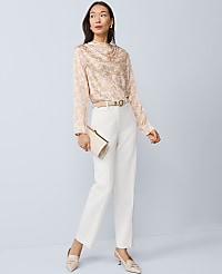 Petite Floral Asymmetric Satin Top carousel Product Image 3