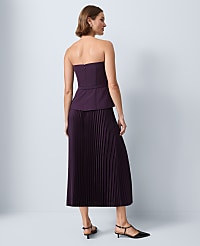 Crepe Pleated Midi Dress carousel Product Image 2