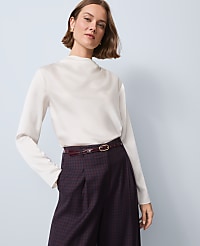 Asymmetric Satin Top carousel Product Image 1