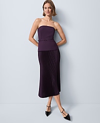 Crepe Pleated Midi Dress carousel Product Image 3