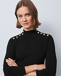 Button Mock Neck Sweater carousel Product Image 2