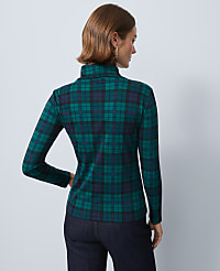 Plaid Turtleneck Top carousel Product Image 2