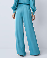 The Petite Statement Palazzo Pant in Satin carousel Product Image 3