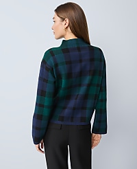 Petite Plaid Mock Neck Sweater carousel Product Image 2