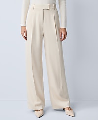 The Petite Pleated Trouser in Satin carousel Product Image 3