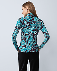 Petite Floral Turtleneck Top carousel Product Image 2