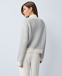 Metallic Waffle Knit Sweater carousel Product Image 2