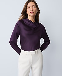 Asymmetric Satin Top carousel Product Image 1