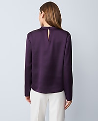 Asymmetric Satin Top carousel Product Image 2