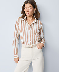 Weekend Collection Striped Relaxed Perfect Shirt carousel Product Image 1