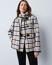 Petite Weekend Plaid Scarf Coat carousel Product Image 1