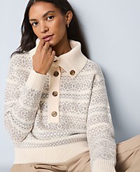 Weekend Fair Isle Polo Sweater carousel Product Image 1